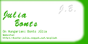julia bonts business card